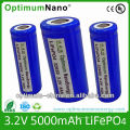 Bateria de iões de lítio 130wh / kg 32650 3.2V 5ah